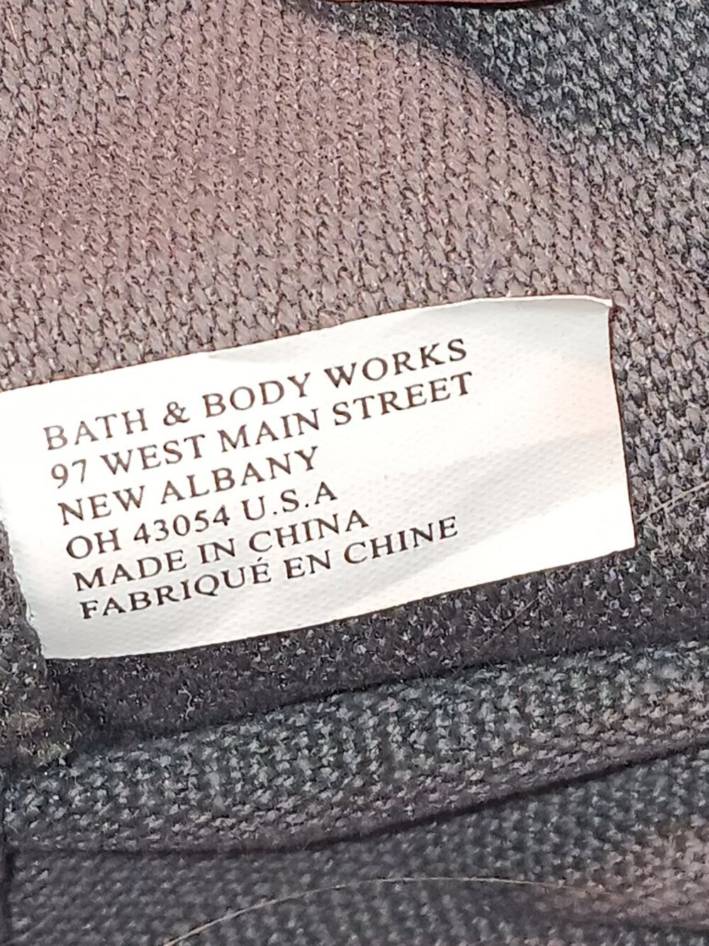 Bath & Body Works metallic gray and gold heavy duty coated canvas tote bag - Picture 13 of 13